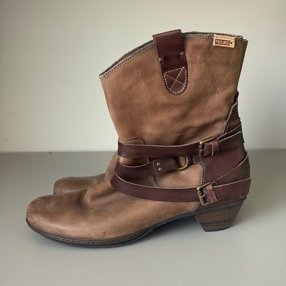 Pikolinos Brown Leather Boots Size 41 - Picture 1 of 7